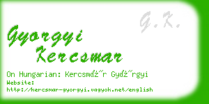 gyorgyi kercsmar business card